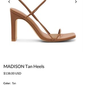 Madison Tan Strappy Heels